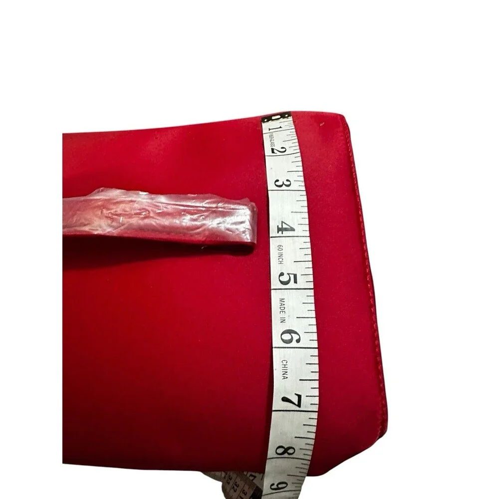 Estée Lauder Red Makeup Bag Cosmetic Case w/ Handle, Zipper Closure NWOT